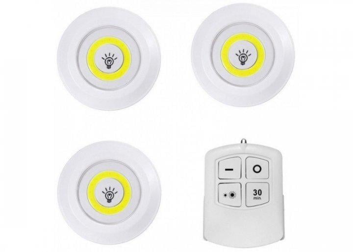 Набор смарт-светильников LED Push-for-light с пультом дистанционного управления 3 шт. (AR003990)