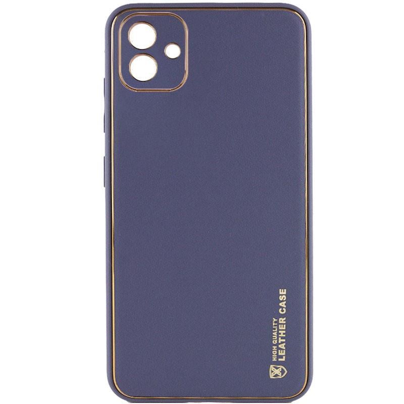 Противоударный Кожаный Чехол Xshield для Samsung Galaxy A05 Серый / Lavender Gray