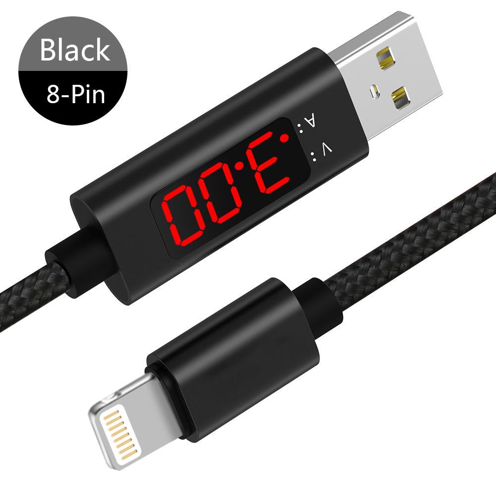Кабель USB XoKo SC 150i Lightning с измерителем тока Black