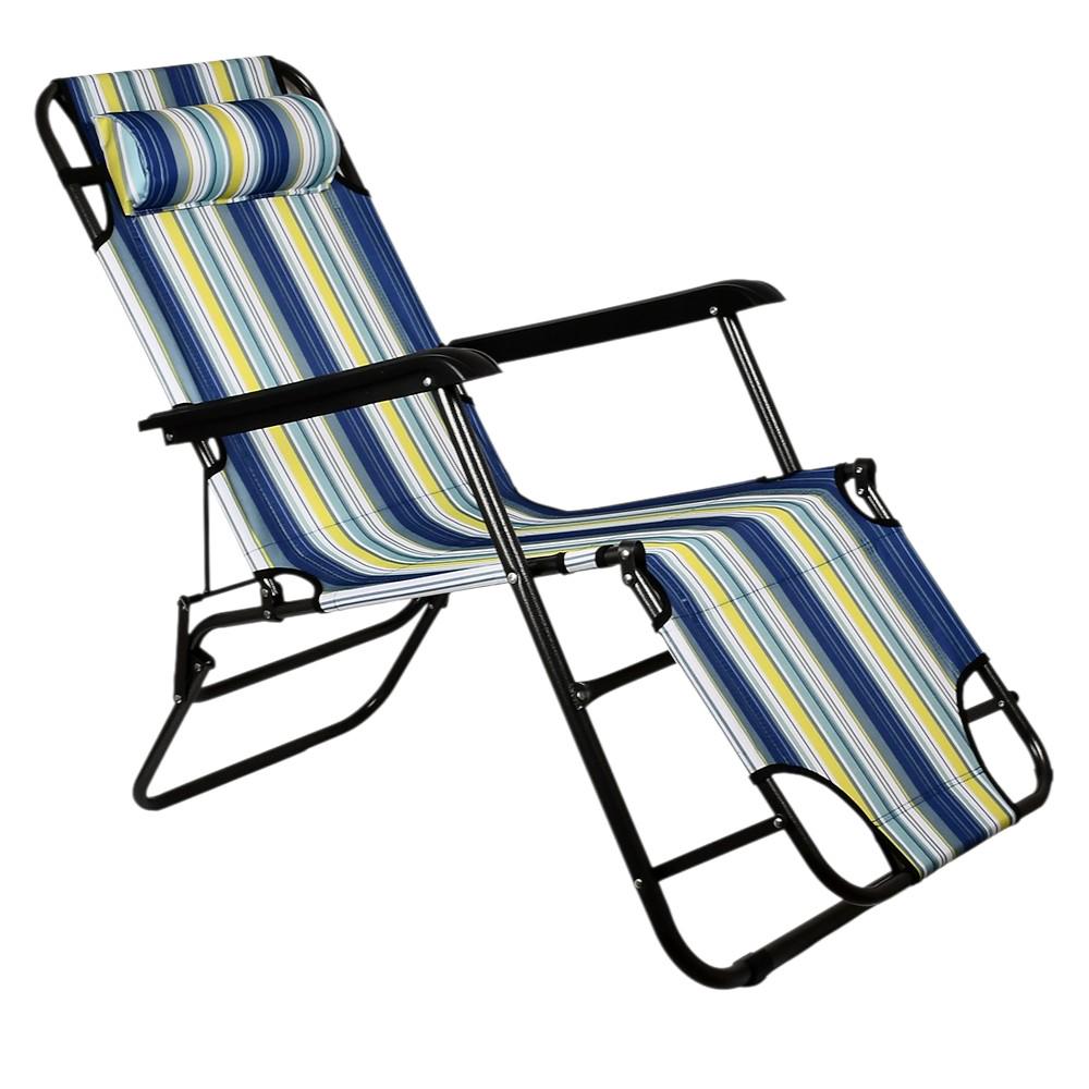 Кресло-шезлонг с регулируемой спинкой Stenson MH-3068M-3 153х60х80 см полосатый (cdd51ca6) - фото 1 Кресло-шезлонг с регулируемой спинкой Stenson MH-3068M-3 153х60х80 см полосатый (cdd51ca6) - фото 1