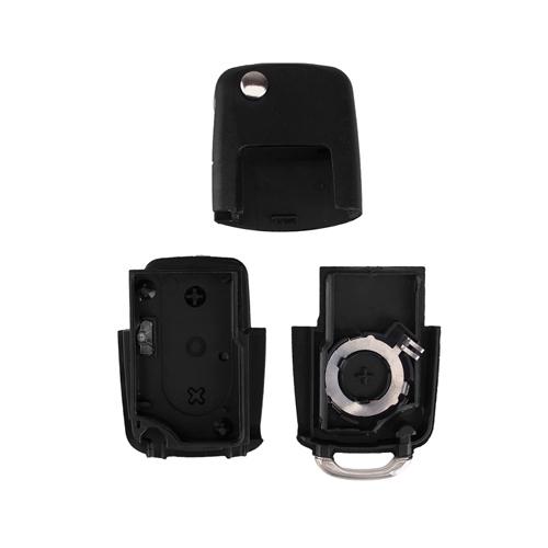 Заготовка-корпус для ключа запалювання автомобіля під чіп 2 кнопки для Volkswagen без леза DKT0269 Black (535911) - фото 3