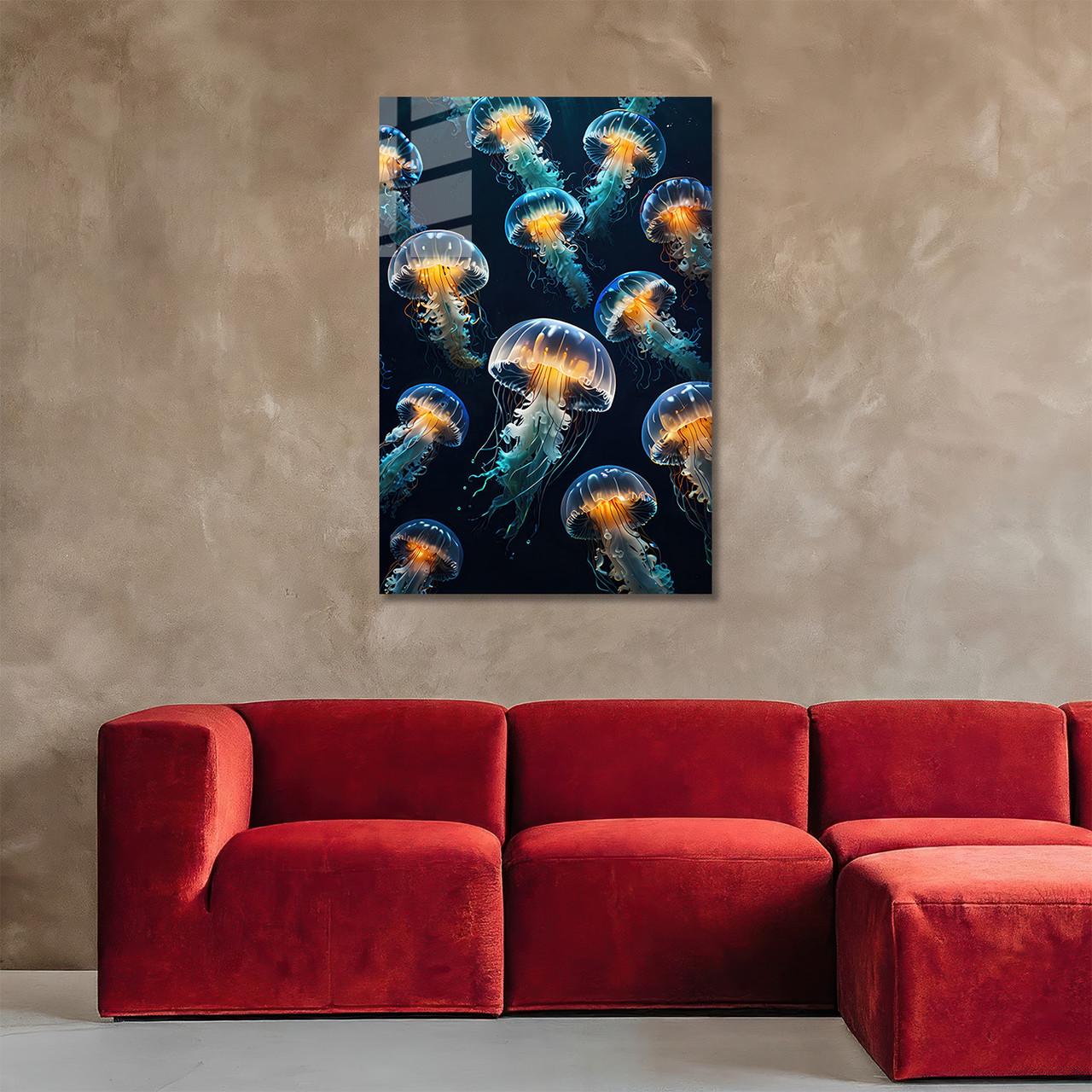 Картина на стекле NovellaPrint Жизнь медуз 50х75 см (457.2)