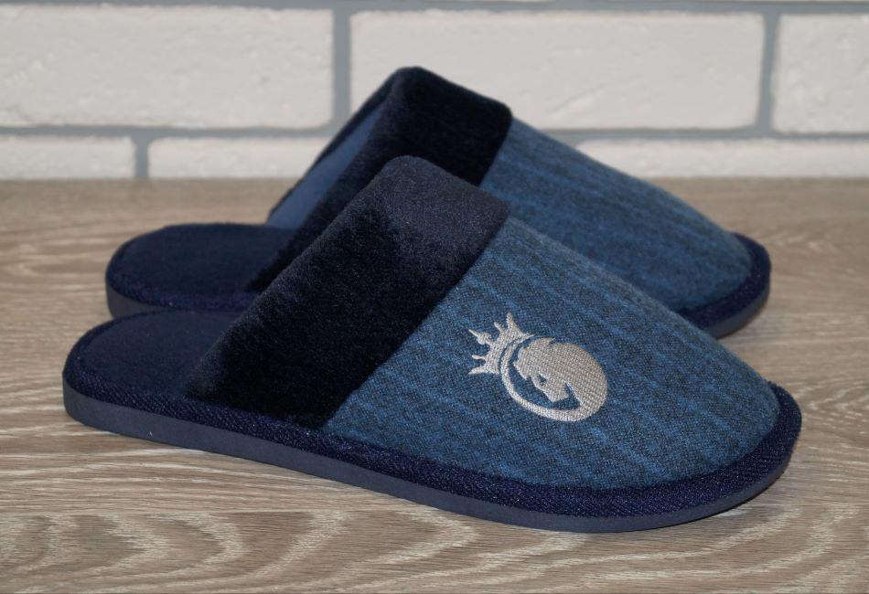 Тапочки комнатные Elmob 44/45 р. 27 см Синий (30351-4445)