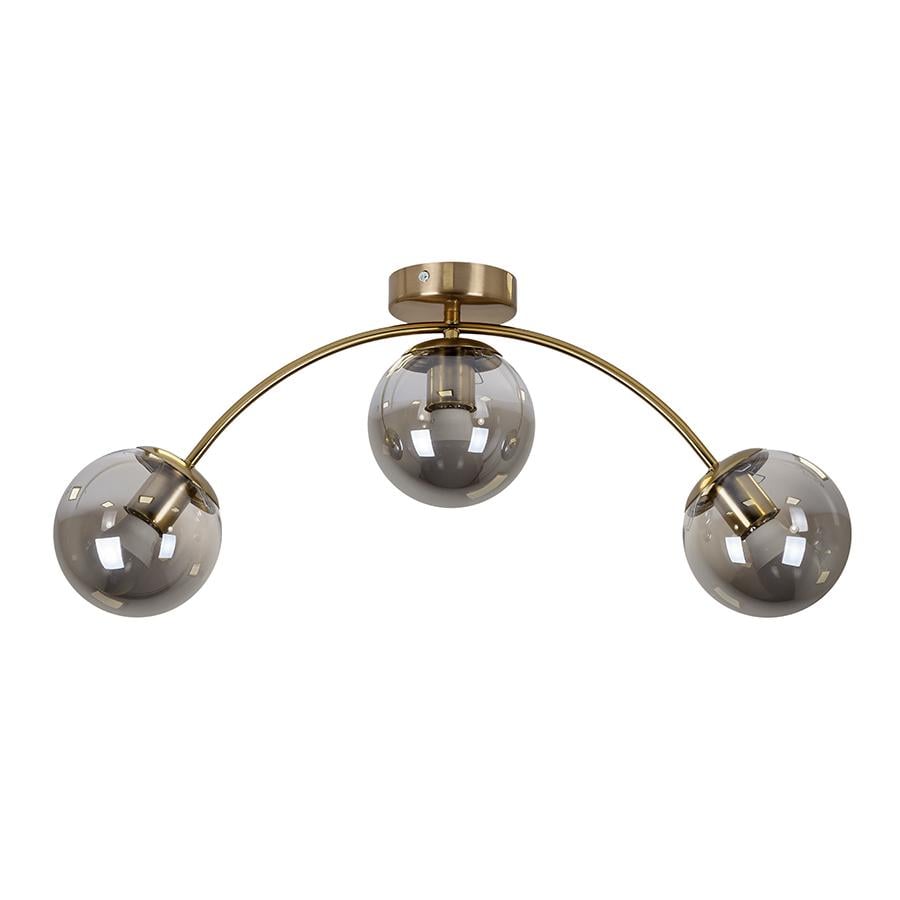 Люстра металлическая Levistella 7529907-3 BRZ/BK с 3 стеклянными плафонами под лампы Е27 (106-16-LVS4762)