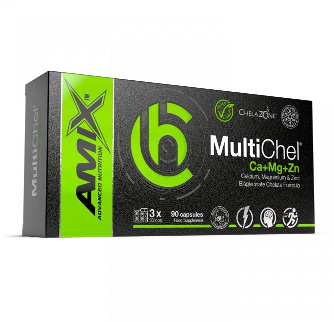 Мультиминералы для спорта Amix Nutrition ChelaZone MultiChel Ca+Mg+Zn Bisglycinate Chelate 90 Veg Caps