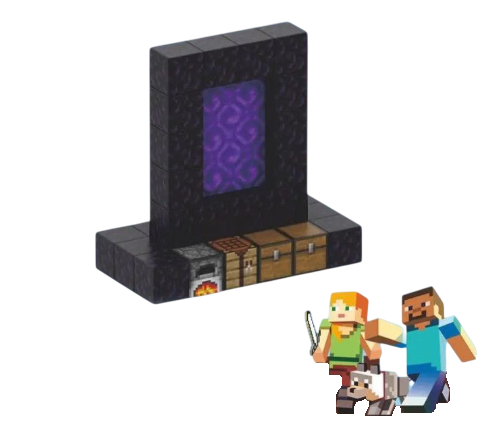Конструктор детский магнитный Minecraft Портал 32 строительных блока и 1 фигурка (2571283527)