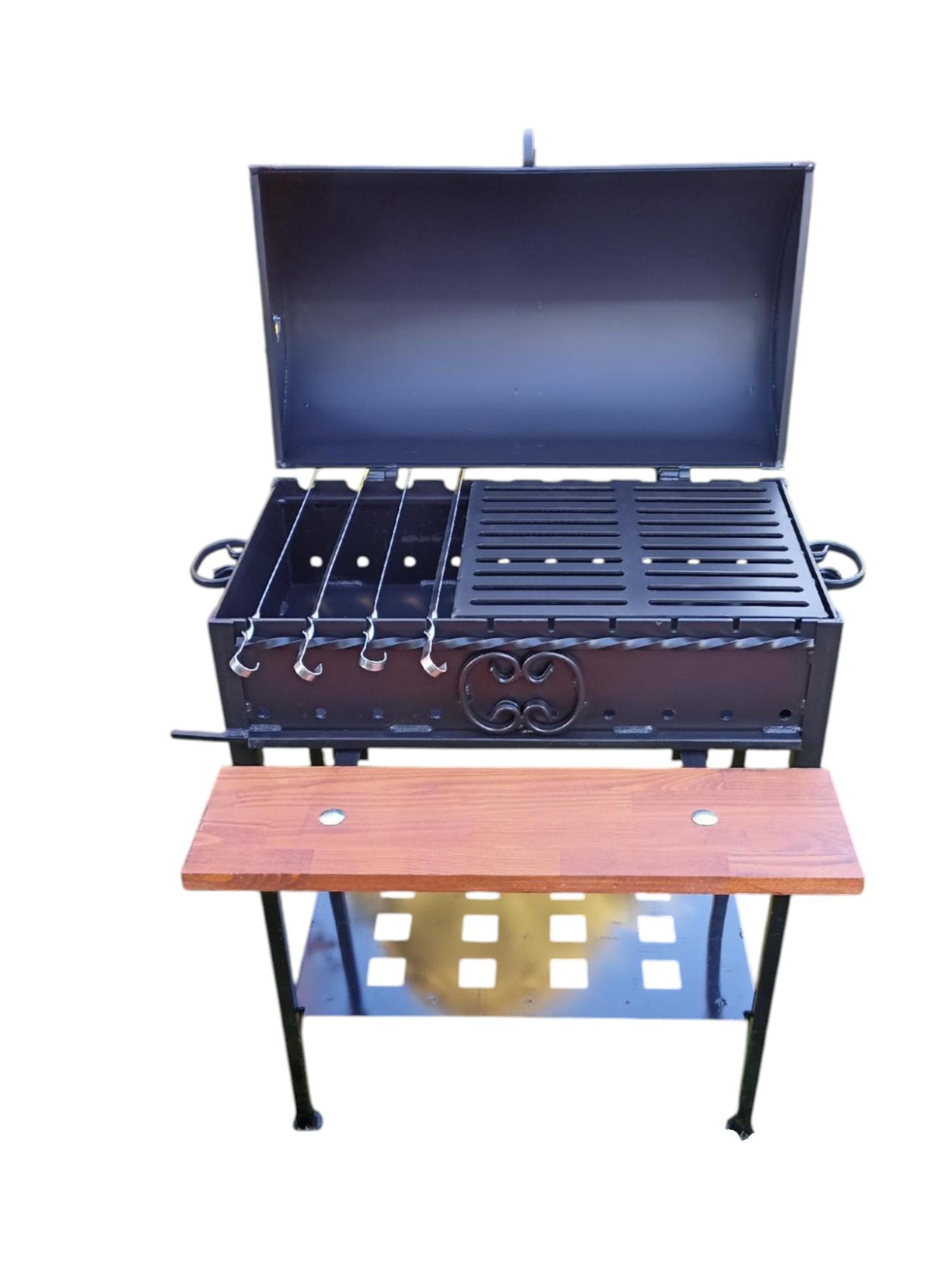 Мангал-барбекю дачний сталь 4 мм на 12 шампурів (1785687424)