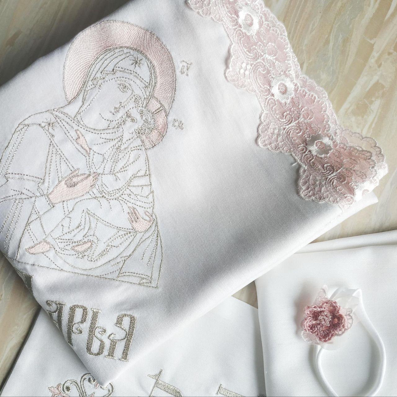 Крыжма для крещения Богородица и мешочки для локона и хранения (2182226521) - фото 4