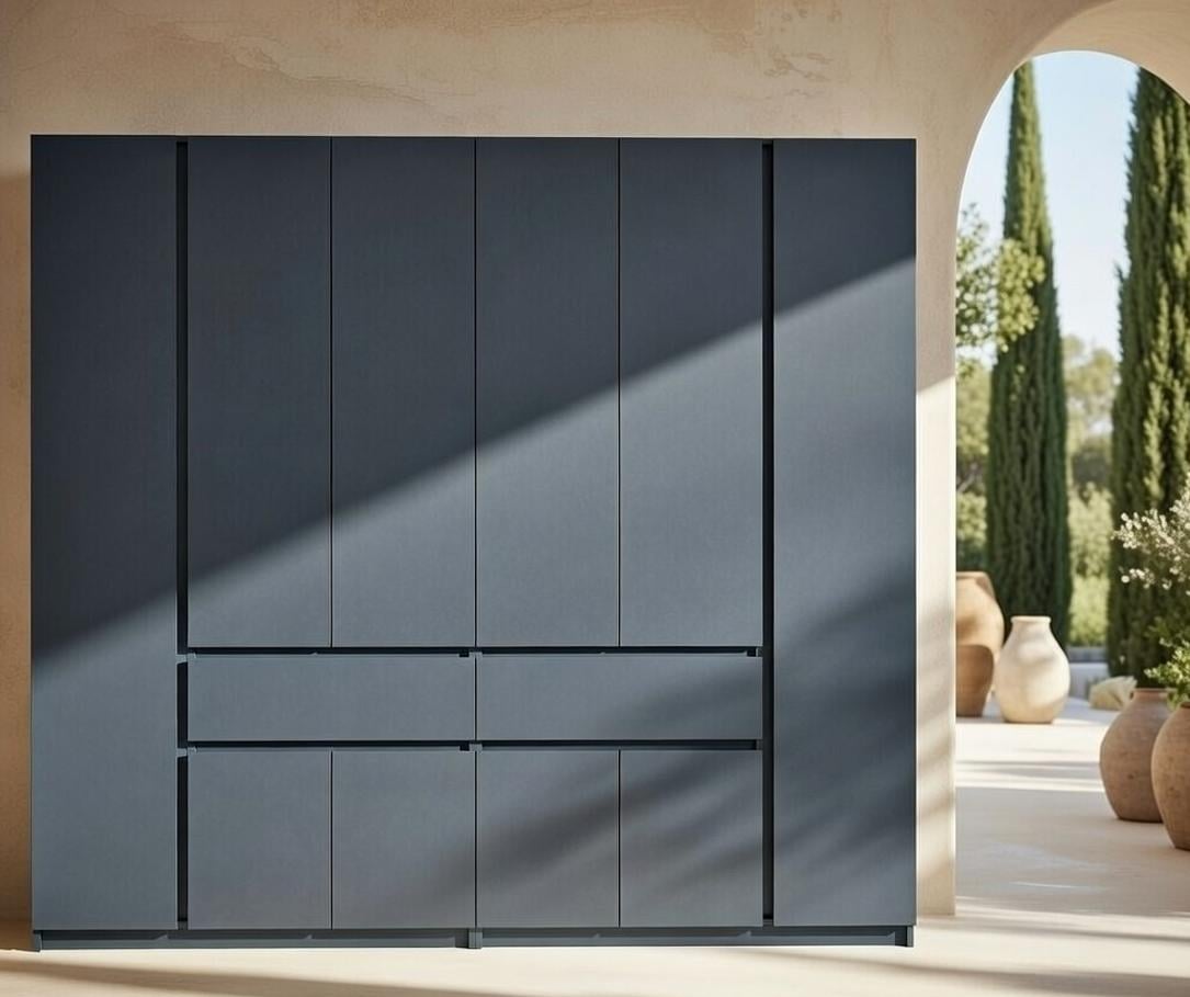 Шафа Мастер Форм Брайт 2442х520х2000 мм ДСП телескопічні напрямні лівосторонній Антрацитовий (21483)