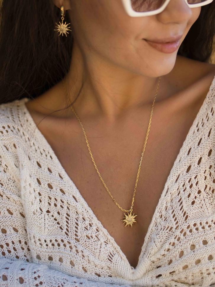 Ланцюжок з кулоном сонце (5544) - фото 3