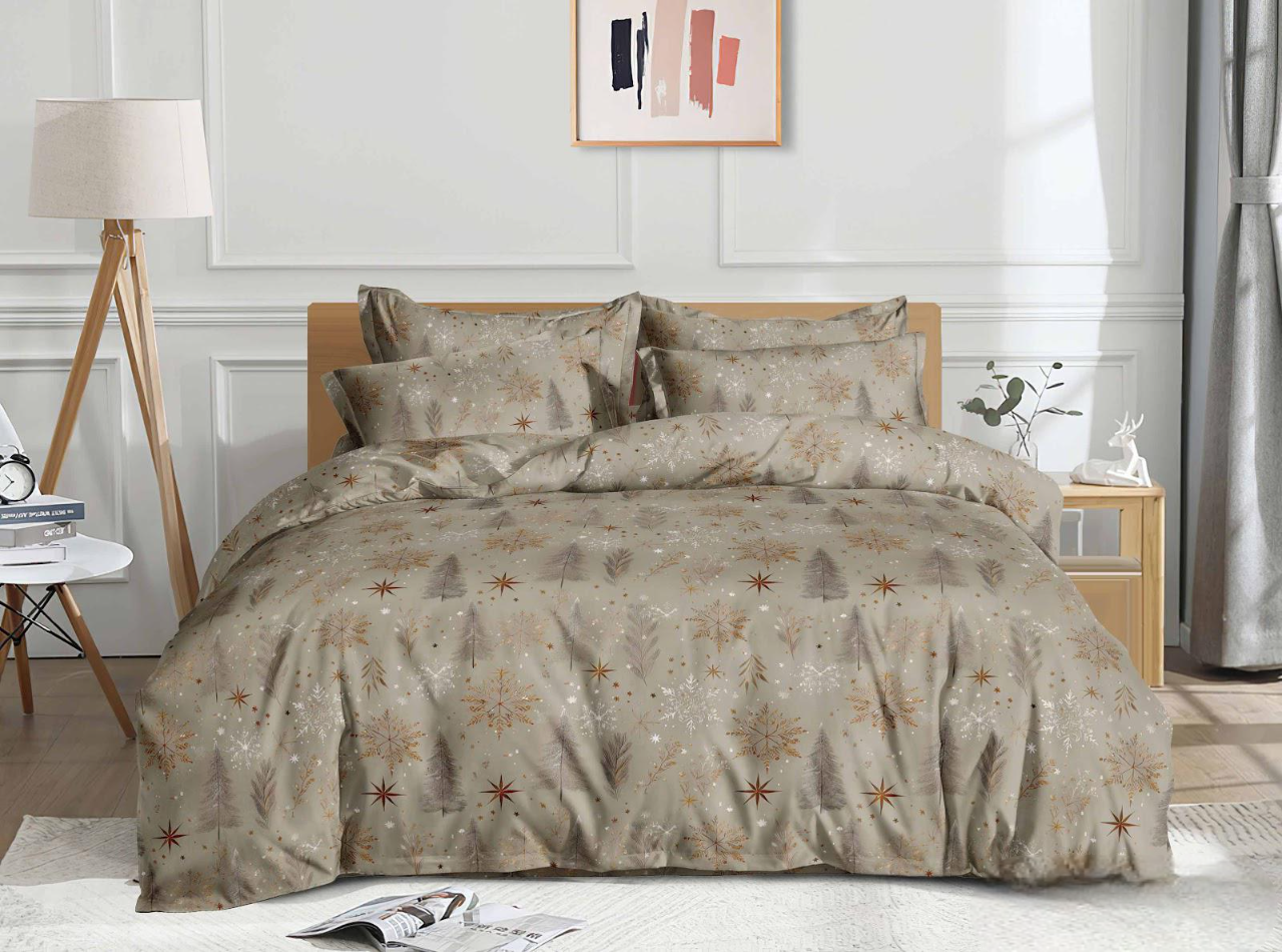 Комплект постільної білизни євро Пакистанська байка 200×220 см Бежевий (20141 євро) - фото 1 Комплект постільної білизни євро Пакистанська байка 200×220 см Бежевий (20141 євро) - фото 1