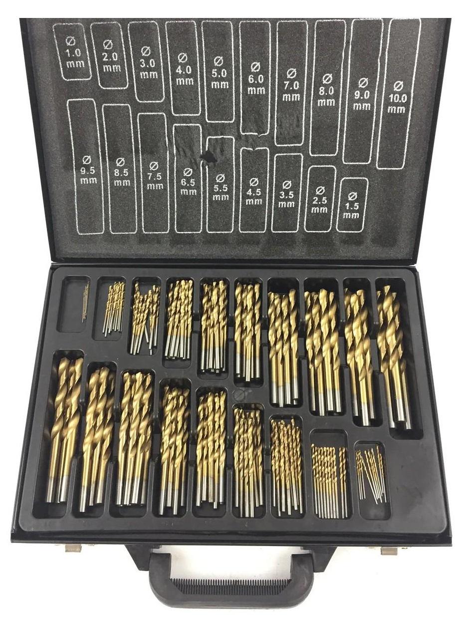 Набор титановых сверл в кейсе Lex LXC1700 1-10 мм 170 шт. (10334)