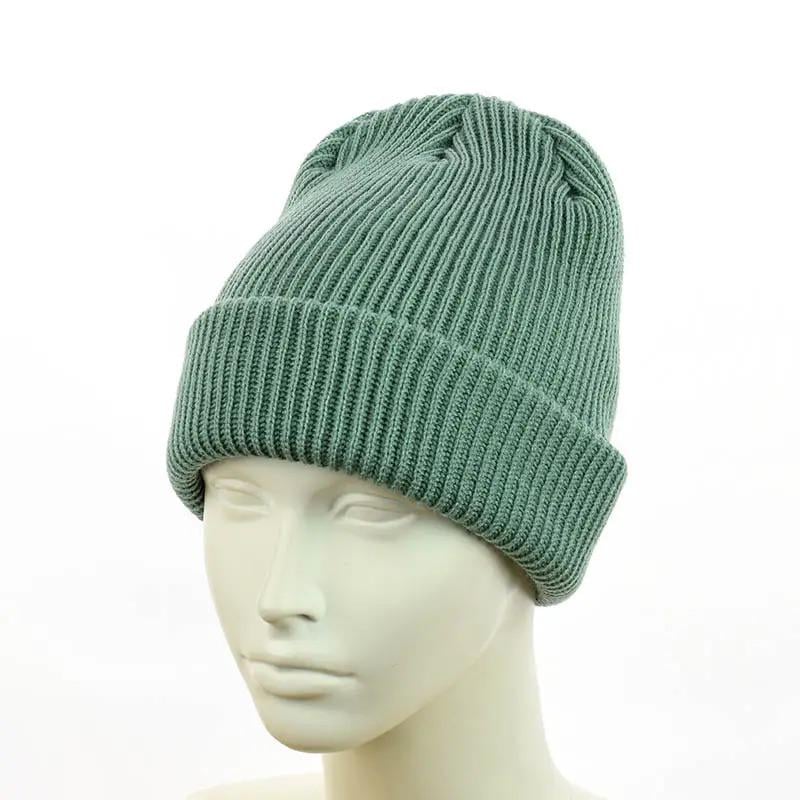 Шапка-бини 2в1 с отворотом двойная вязка унисекс one size Фисташковый Шапка-бини 2в1 с отворотом двойная вязка унисекс one size Фисташковый