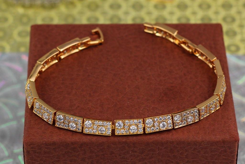 Браслет Xuping Jewelry Гранд 17,5 см 6 мм Золотистый