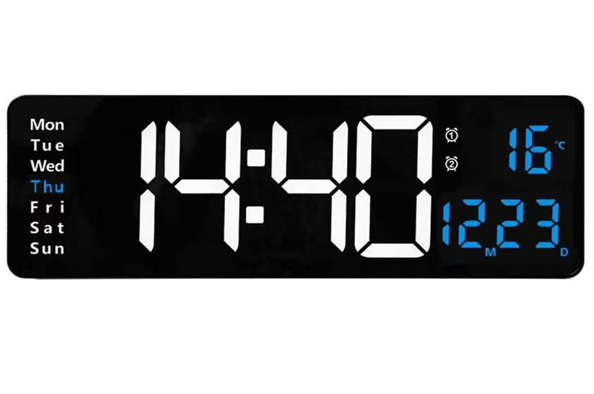 Часы настольные SM-601 8766 с бело-синей подсветкой Часы настольные SM-601 8766 с бело-синей подсветкой