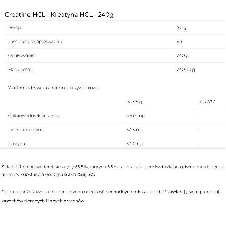 Креатин комплекс 6PAK Nutrition Creatine HCL 240 g /43 servings/ Lemonade - фото 2