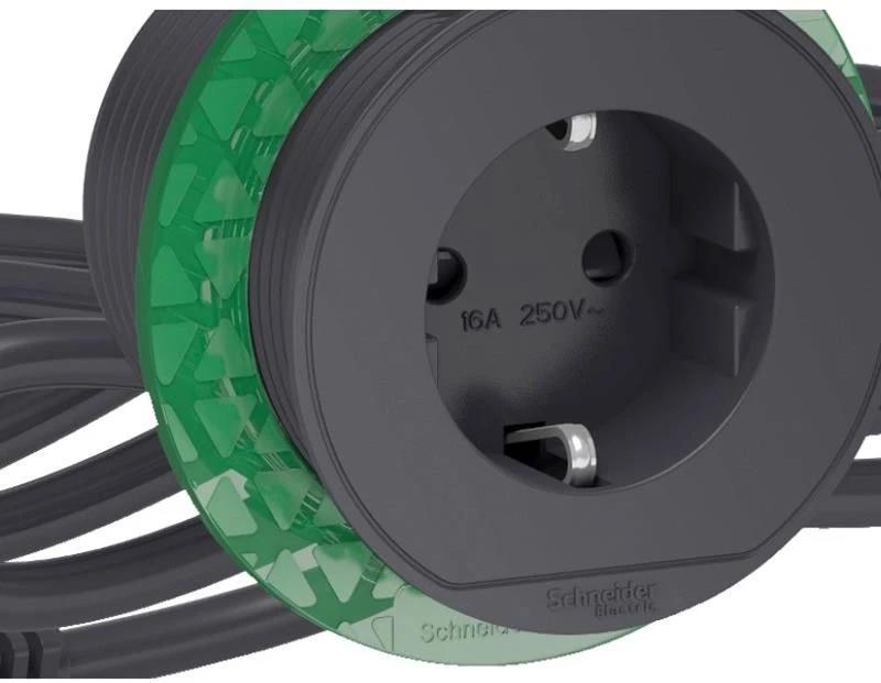 Блок Schneider Electric Unica System+ 1 розетка з коробкою Антрацит (INS44001) - фото 2