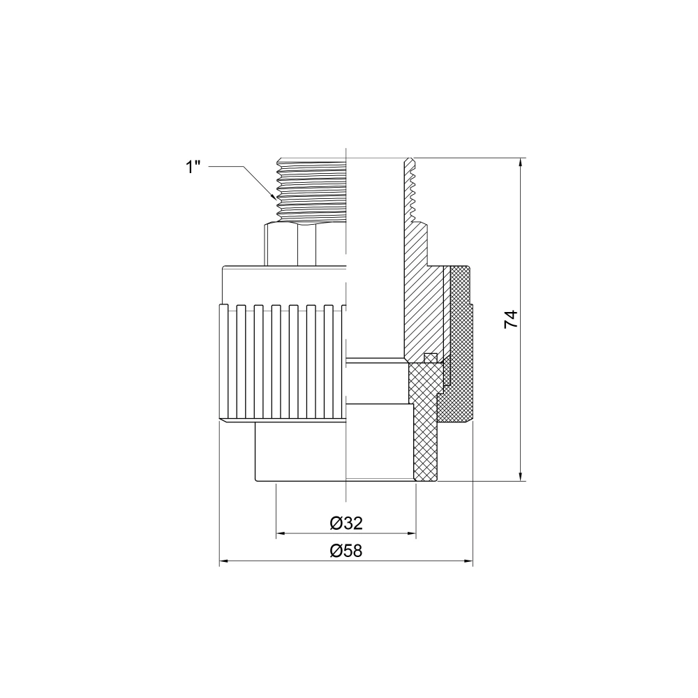 Муфта для полипропиленовых труб Thermo Allince наружная 32x1" (273825#) - фото 2