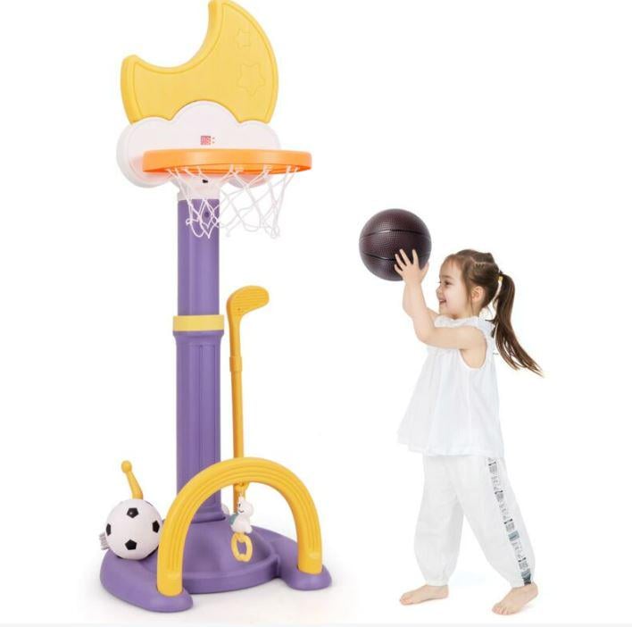 Детский игровой комплекс для игры в баскетбол/футбол/гольф/метание колец 4в1 (LJH65) - фото 2 Детский игровой комплекс для игры в баскетбол/футбол/гольф/метание колец 4в1 (LJH65) - фото 2