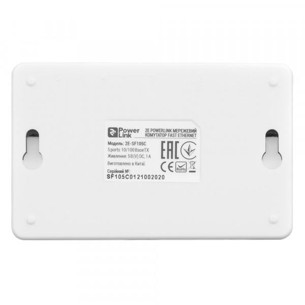 Коммутатор 2E PowerLink SF105C 5хFast Ethernet (2E-SF105C) - фото 5