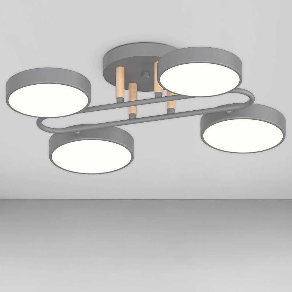 Люстра потолочная светодиодная Light House SRS-20257-4 Серый/Дерево