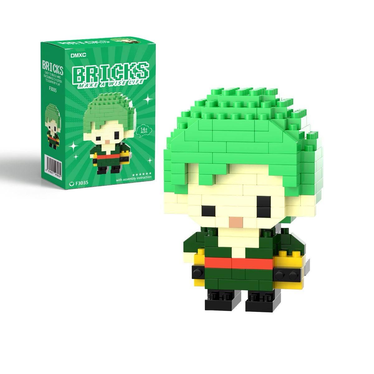 Мини-конструктор 3D Bricks One Piece Ван Пис Большой куш: Коллекционная фигурка Ророноа Зоро Roronoa Zoro (2983080947)