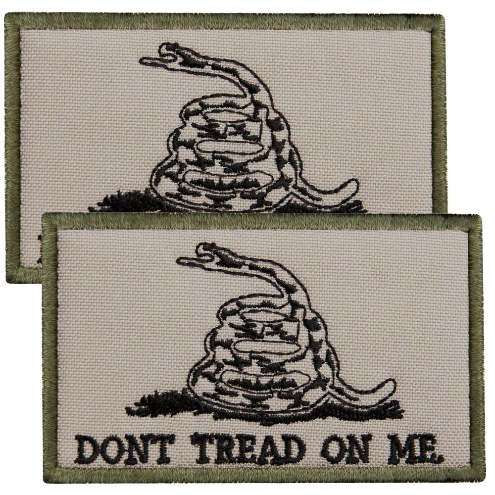 Набір шевронів з липучкою Змія "Don’t Tread On Me" 5х8 см 2 шт. (25410) - фото 1