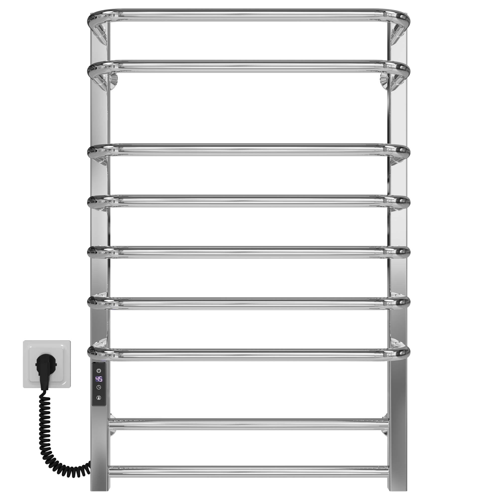 Полотенцесушитель электрический Deffi Lux П9 JD04 нержавеющая сталь 600х800 мм Хром (A.LU.80.60.9.ECL2)