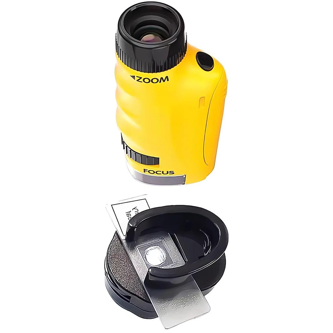 Микроскоп детский мини OEM 2020A-1 со 120х увеличением Желтый - фото 3