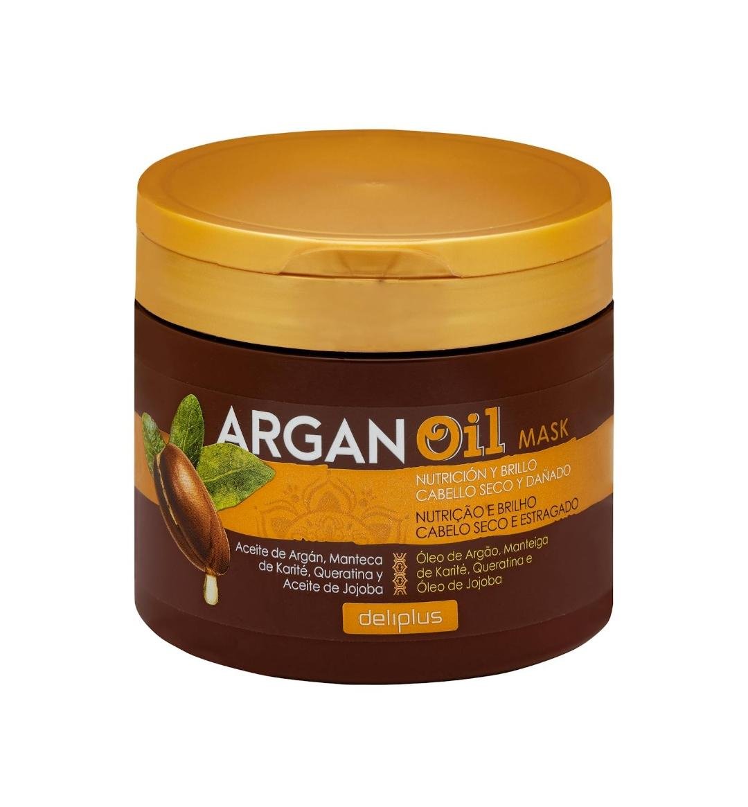 Маска для сухого та пошкодженого волосся Deliplus Argan Oil 400 мл (427559966)