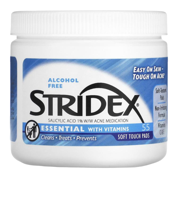 Мягкие подушечки Stridex Single-Step контроль акне без спирта 4,21 г 55 шт.