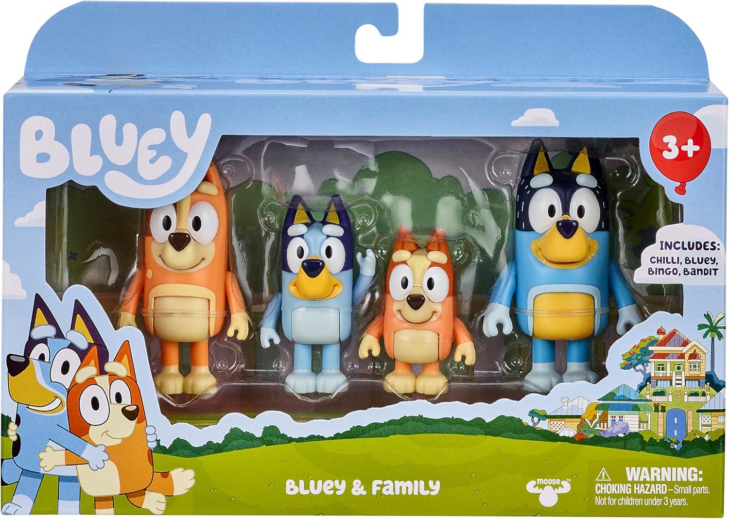 Набор из 4 фигурок Bluey Family с движущимися частями (35377879)