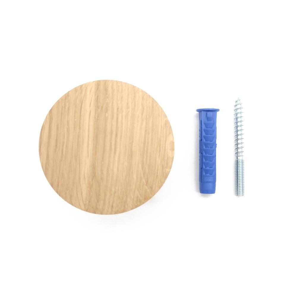 Крючок деревянный мебельный для одежды ø70 мм 1 шт. Дуб (48901) - фото 5