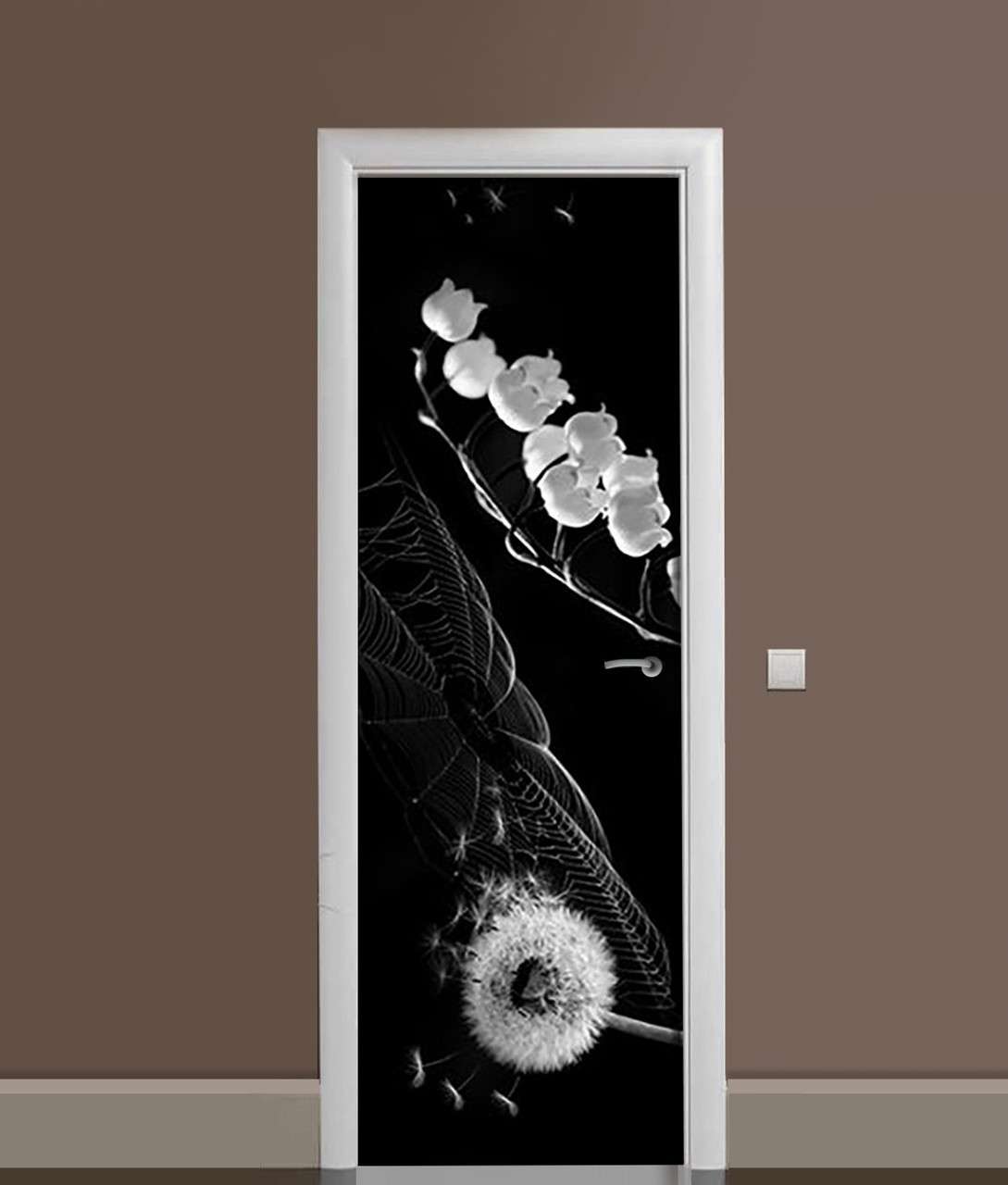 Наклейка 3D на двери Zatarga Одуванчик Ландыш 650х2000 мм виниловая (1289776859)