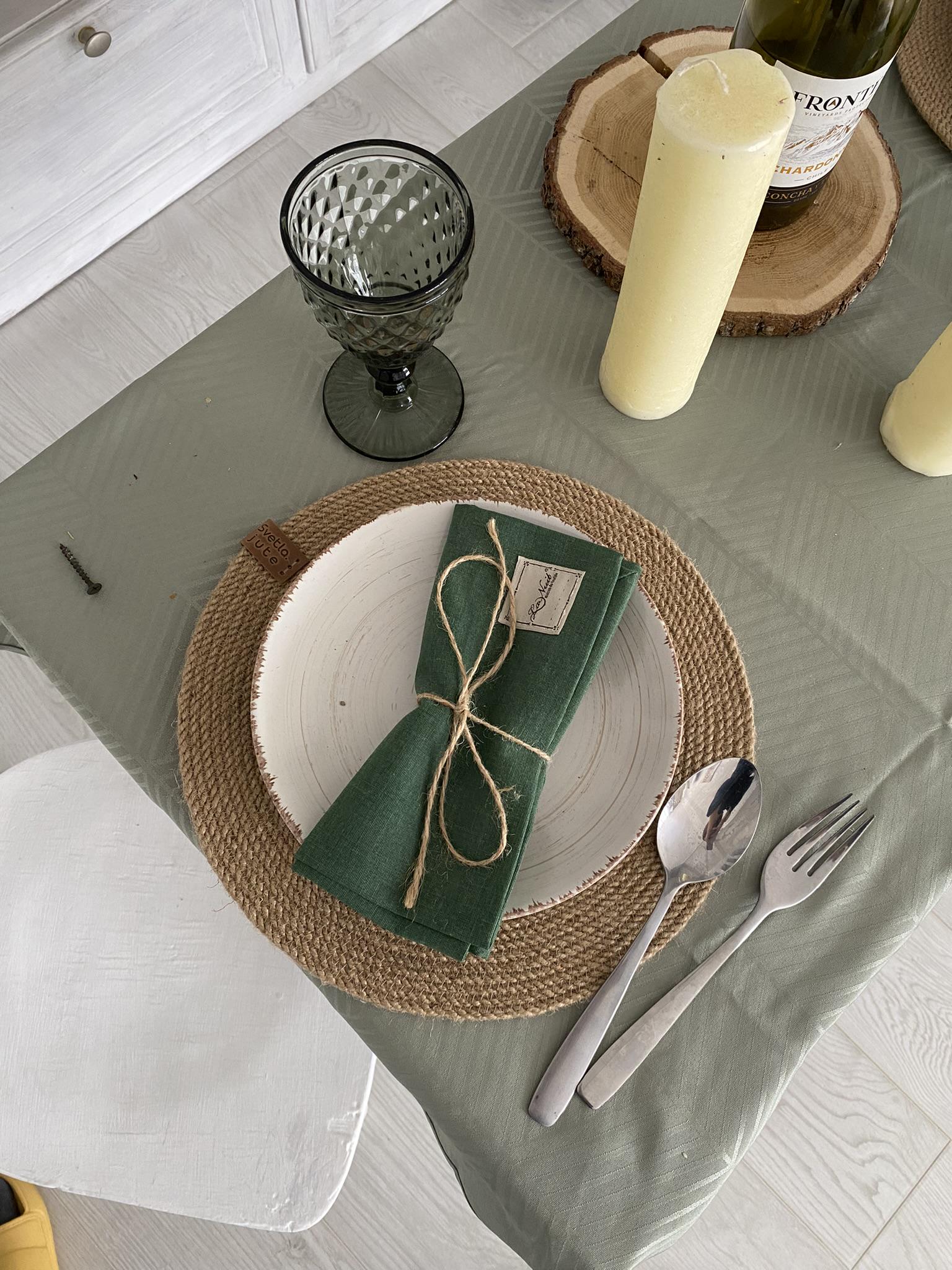 Набір підтарільників Svetla.jute із джута ручної роботи для сервірування столу 4 шт. 30 см (JUT005) - фото 4 Набір підтарільників Svetla.jute із джута ручної роботи для сервірування столу 4 шт. 30 см (JUT005) - фото 4