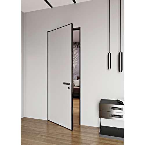 Дверь скрытая ЕД комплект наружного открывания левая с черным AL торцом 2000х900 мм (60623)