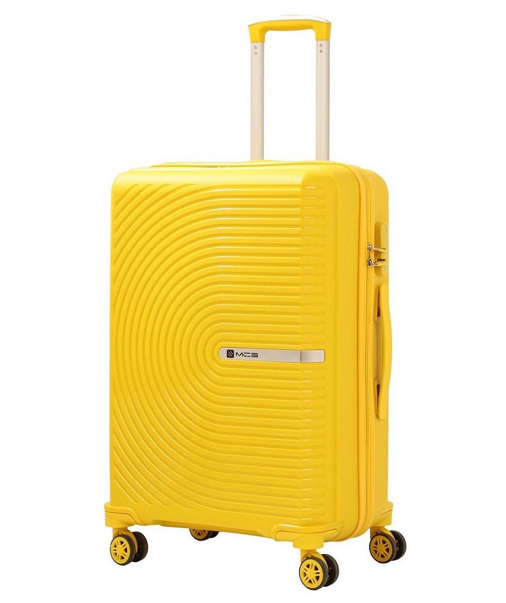 Чемодан пластиковый MCS V374 средний Желтый (Mp00121)