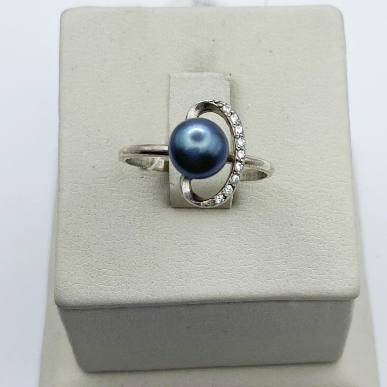 Кольцо серебряное с жемчугом р. 17,5 1,6 г (1991081429)