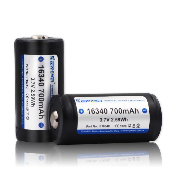 Аккумулятор Keeppower 16340 DLG с защитой 700 mAh - фото 4