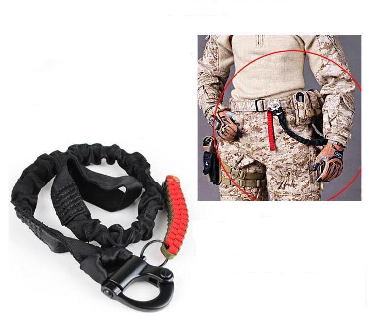 Шнур страхувальний тренчик для пістолета із карабіном Чорний (safety-cord-wc-black) - фото 3 Шнур страхувальний тренчик для пістолета із карабіном Чорний (safety-cord-wc-black) - фото 3