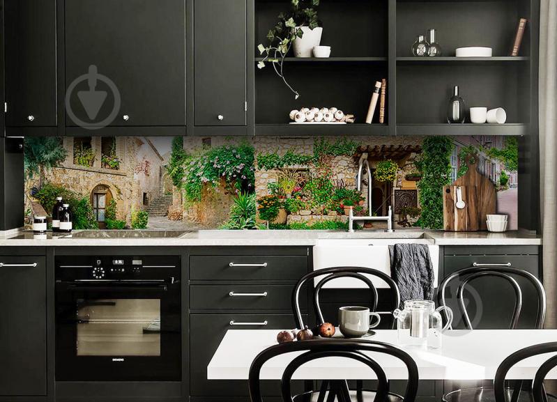 Скинали на кухню Zatarga «Зеленый Прованс» 650х2500 мм виниловая 3Д наклейка кухонный фартук самоклеящаяся Z180858/1