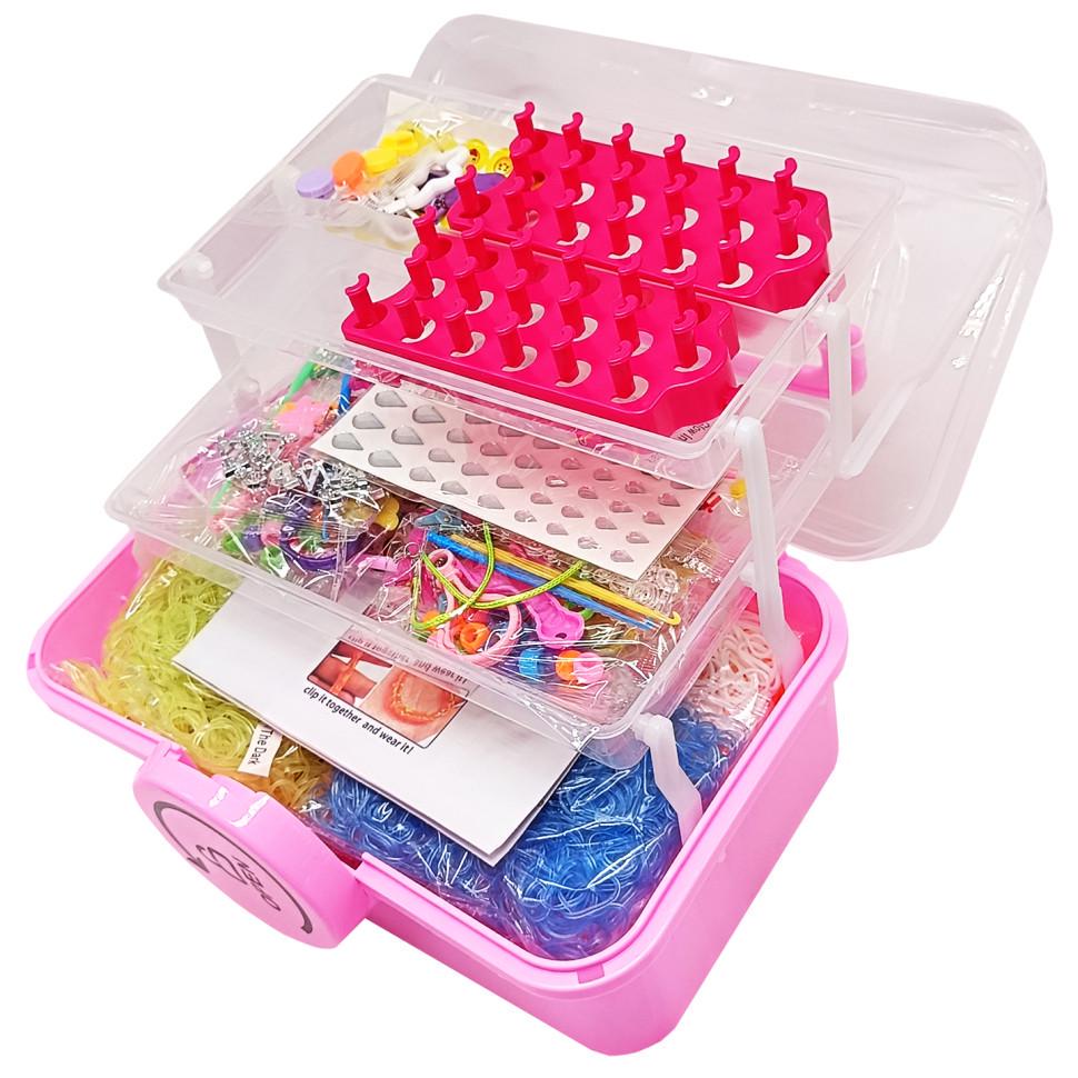 Дитячий набір для плетіння браслетів Loom 16202 Pinkвчемодані
