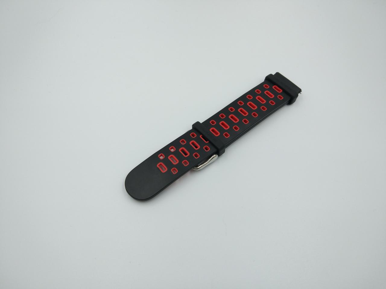 Ремешок для смарт-часов MiJobs Sport силиконовый 20 мм Черный/Черный (1626P) - фото 4