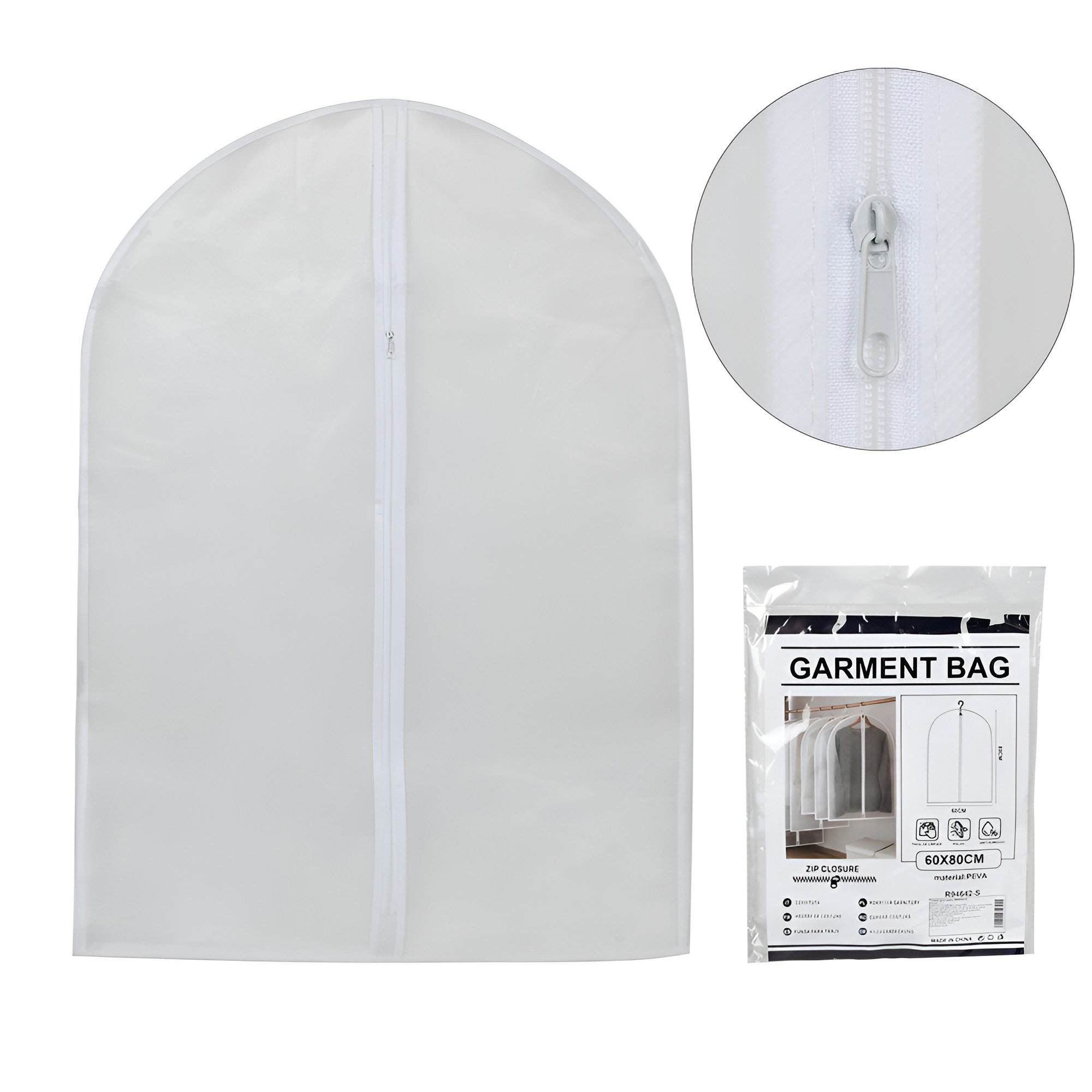 Чохол для одягу Stenson R94642-S PEVA 60х80 см Білий - фото 2 Чохол для одягу Stenson R94642-S PEVA 60х80 см Білий - фото 2
