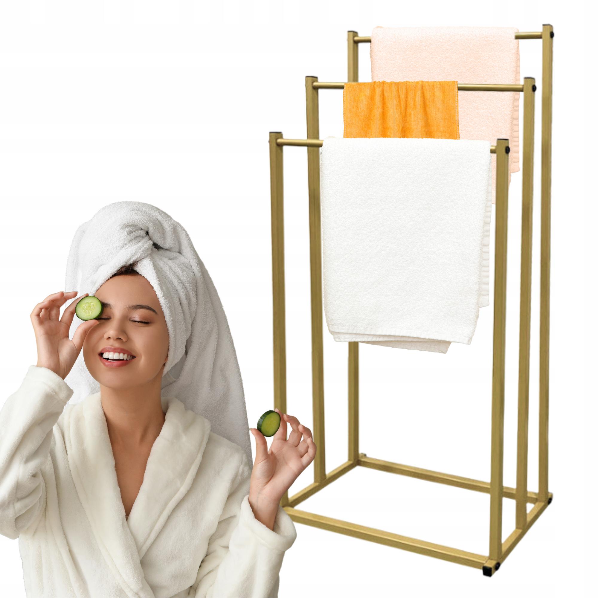 Стойка для полотенец напольная D-SR2 Золотой (D-SR2) - фото 3