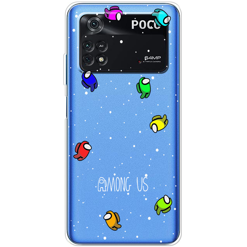 Чехол BoxFace Poco M4 Pro 4G Among Us Invisible Прозрачный силикон (44475-bk76-44475)