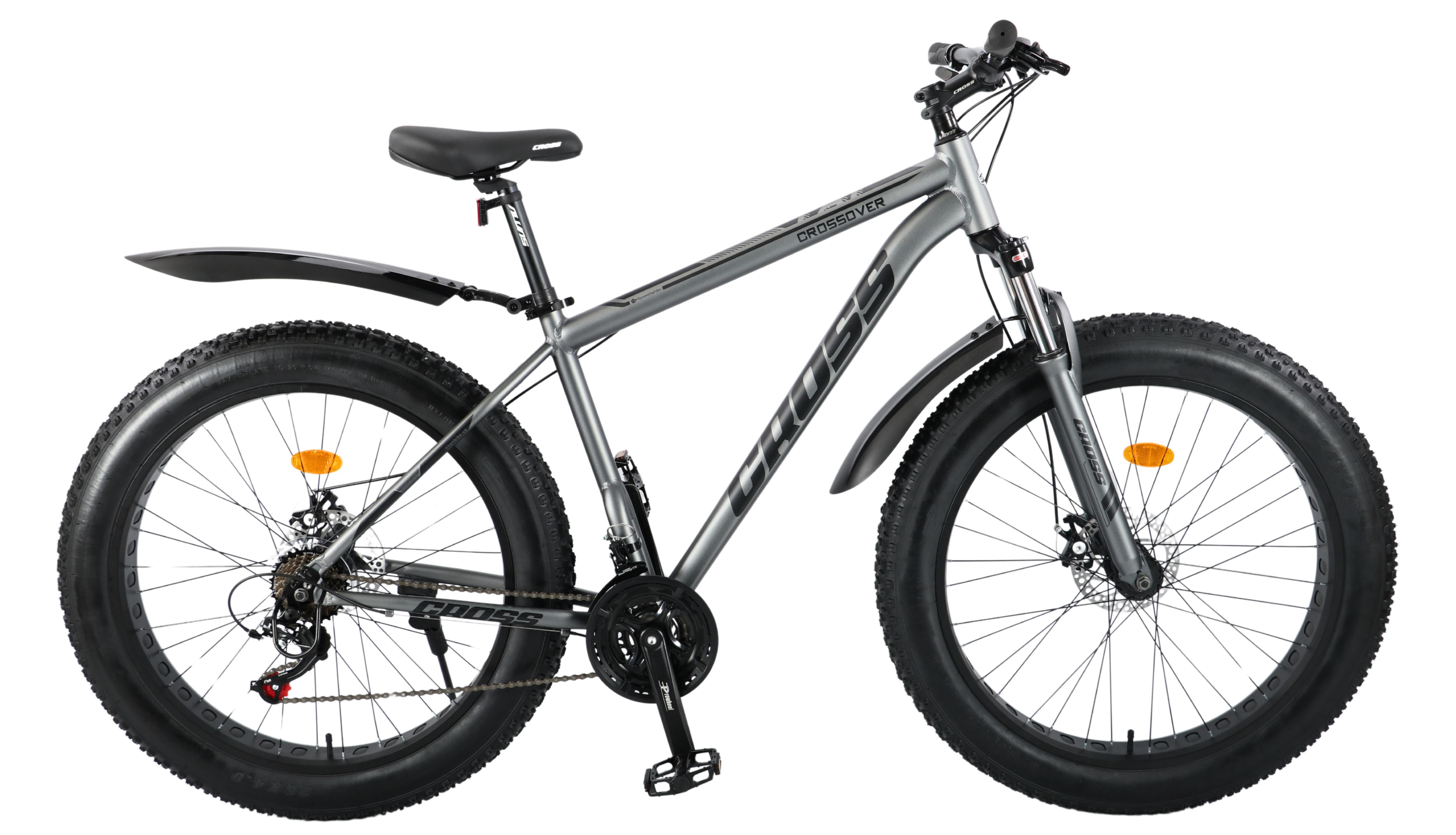 Велосипед Cross Crossover susp 2025 26" 19" Серый