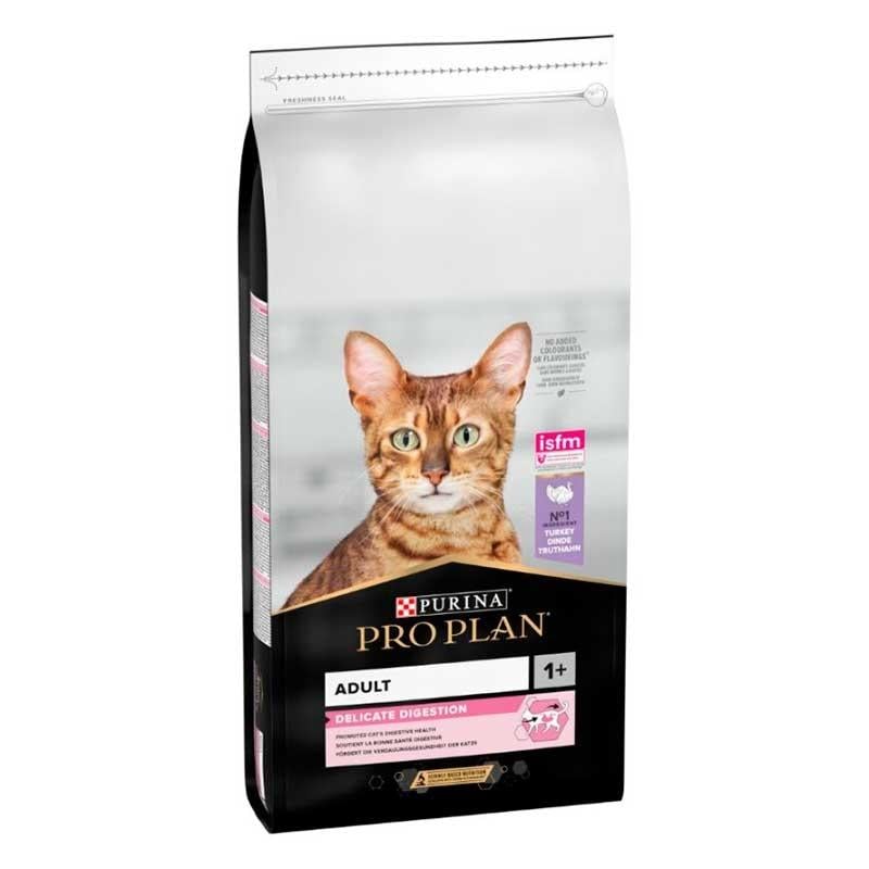 Корм сухий Purina Pro Plan Cat Delicate Digestion Turkey з індичкою і рисом для дорослих котів з чутливим травленням 1,5 кг (884136)