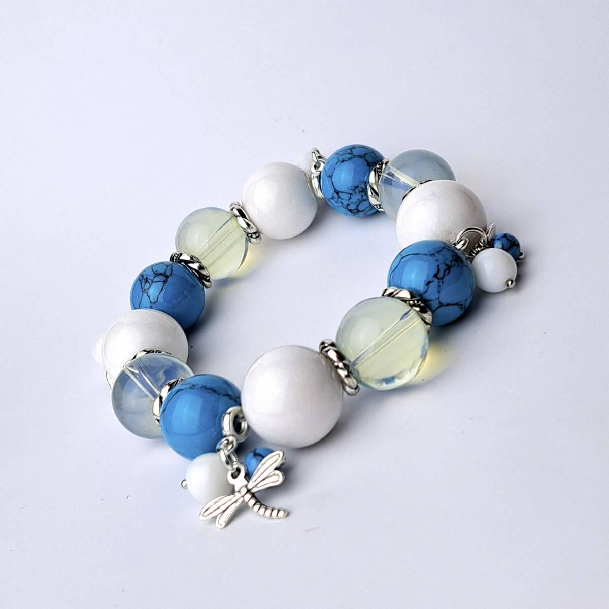 Браслет DARSANA Луна из натурального камня бирюза/агат/лунный (DRSU001321) Браслет DARSANA Луна из натурального камня бирюза/агат/лунный (DRSU001321)