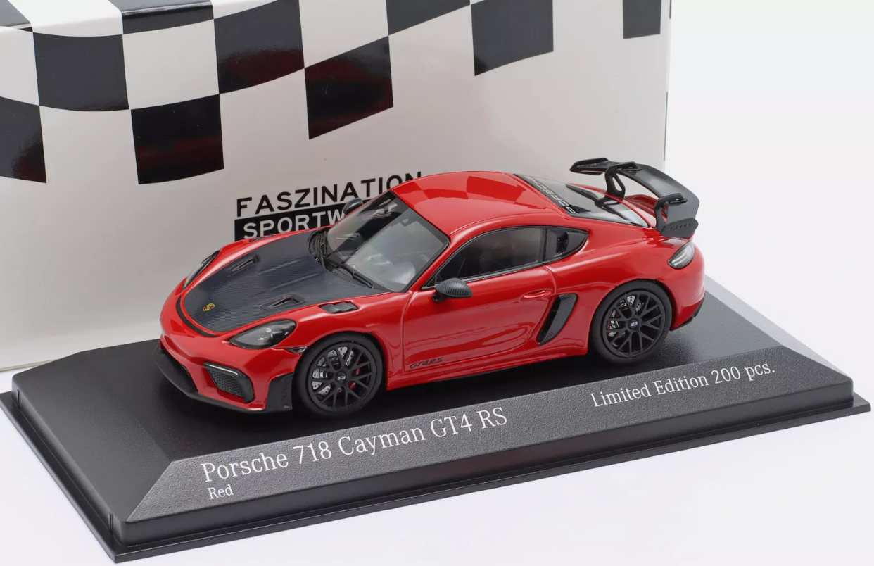 Модель автомобіля Minichamps Porsche 718982 Cayman GT4 RS 1:43 Red/Black (413069715)